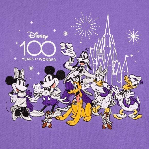 Mickey Mouse & Friends Disney100 Pullover Hoodie Top WDW Kids 5/6 NEW Disney - Picture 4 of 6